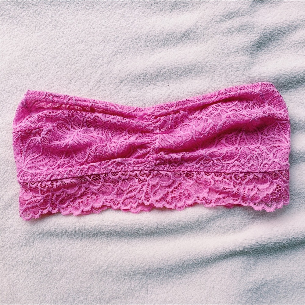 PINK BANDEAU BRALETTE